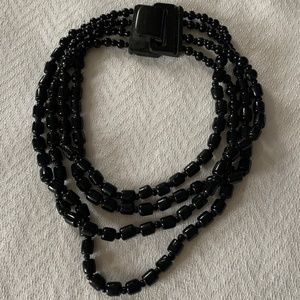 Black Bead Necklace